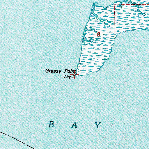 Topographic Map of Grassy Point, MS