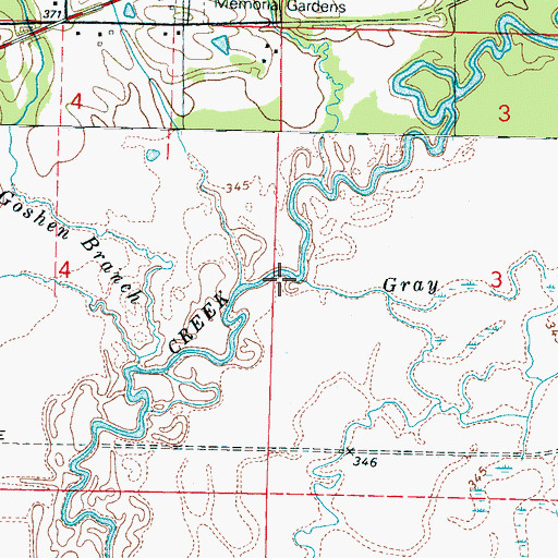 Topographic Map of Gray Lake, MS