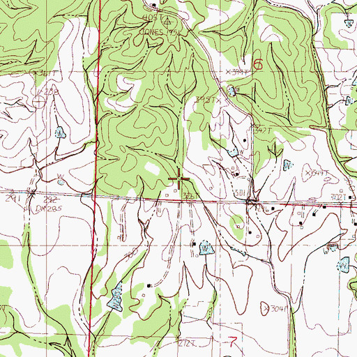 Topographic Map of Grays School, MS