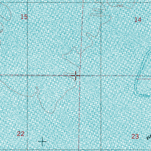 Topographic Map of Greasy Creek, MS