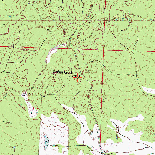 Topographic Map of Green Goshen Church, MS