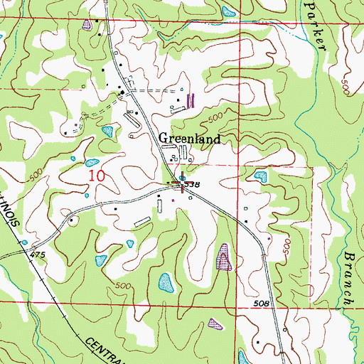 Topographic Map of Greenland, MS