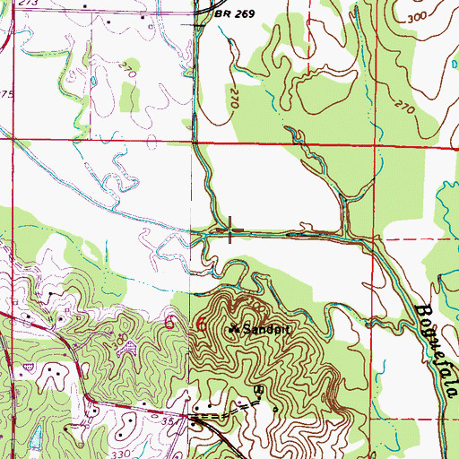 Topographic Map of Greenwood Creek, MS