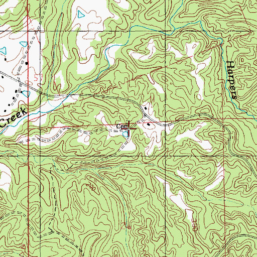 Topographic Map of Griffin Cemetery, MS