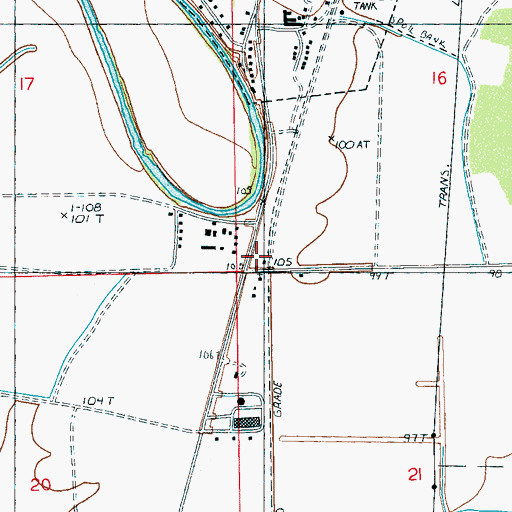 Topographic Map of Guiding Star Church, MS