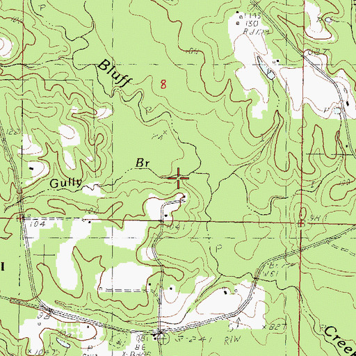 Topographic Map of Gully Branch, MS