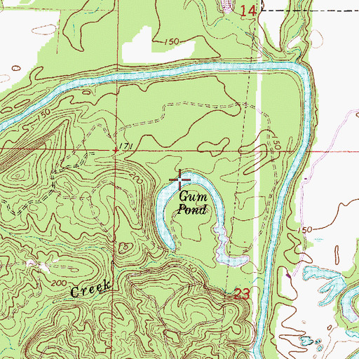 Topographic Map of Gum Pond, MS