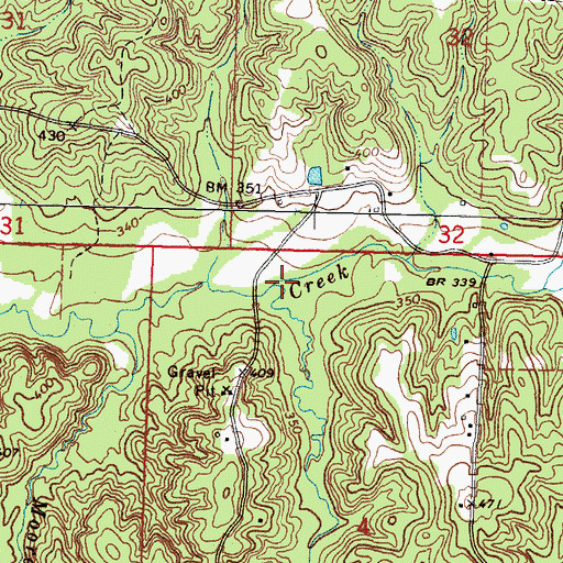 Topographic Map of Hale Branch, MS