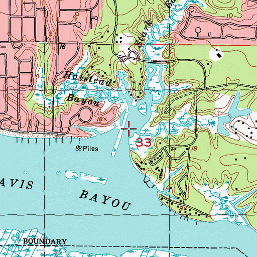 Topographic Map of Halstead Bayou, MS