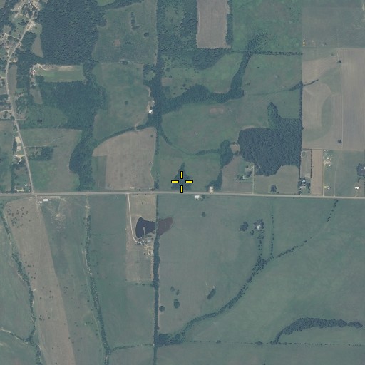 Aerial/Satellite Image of Hampton Cemetery, MS