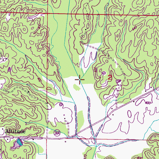 Topographic Map of Harden Branch, MS