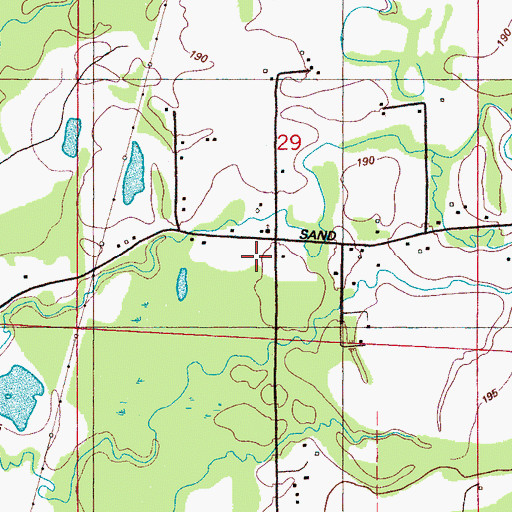 Topographic Map of Hardy Bluff School, MS