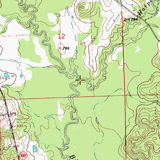 Topographic Map of Harper Creek, MS