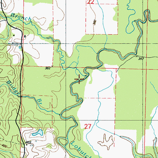 Topographic Map of Harrell Branch, MS
