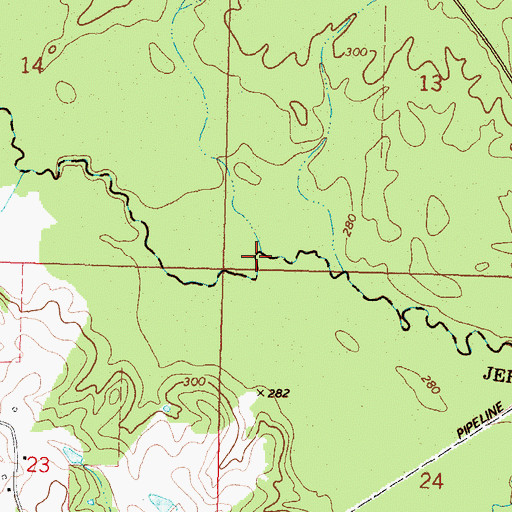 Topographic Map of Hartley Branch, MS