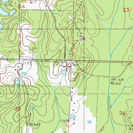 Topographic Map of Harts Chapel, MS