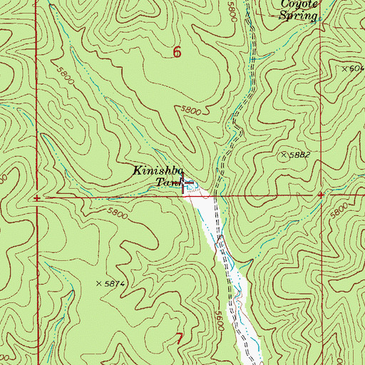 Topographic Map of Kinishba Tank, AZ