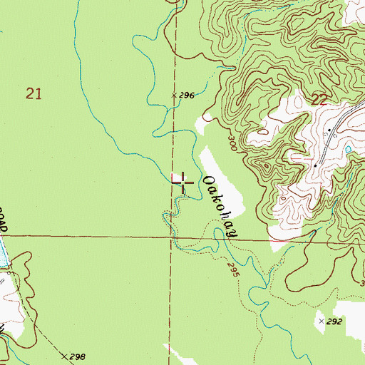 Topographic Map of Hatchapaloo Creek, MS