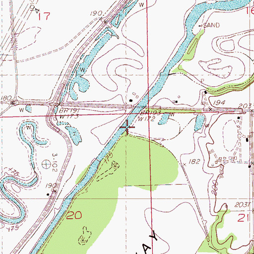 Topographic Map of Hayne Creek, MS