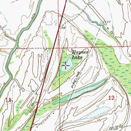 Topographic Map of Haynes Lake, MS