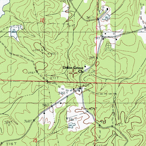Topographic Map of Haywood School, MS