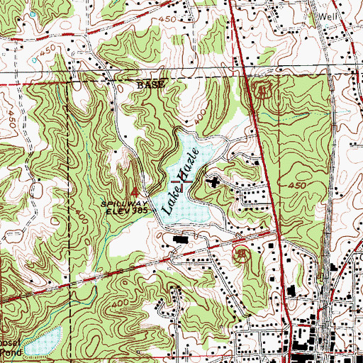 Topographic Map of Lake Hazle, MS