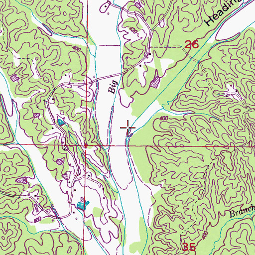 Topographic Map of Heading Mill Hollow, MS