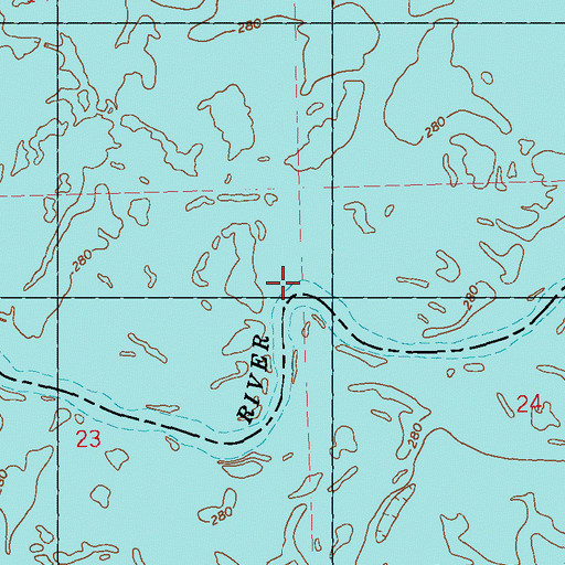 Topographic Map of Hearn Creek, MS