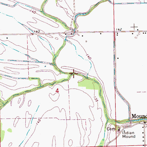 Topographic Map of Henderson Bayou, MS