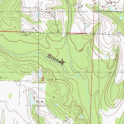 Topographic Map of Henry Brake, MS