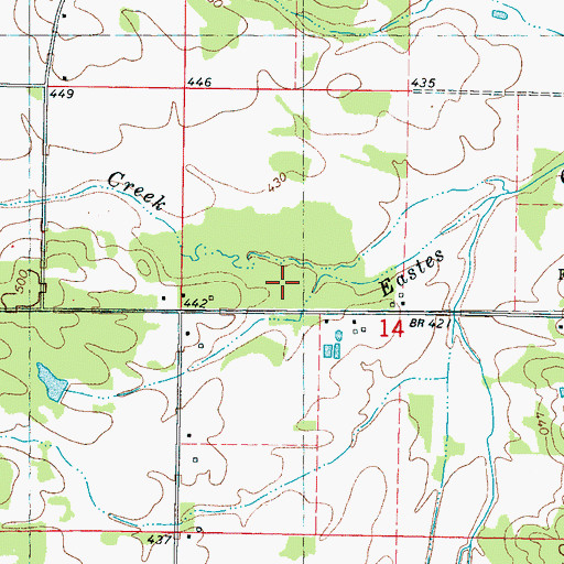 Topographic Map of Herman Creek, MS