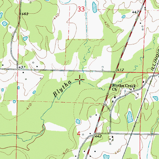 Topographic Map of Hester Branch, MS