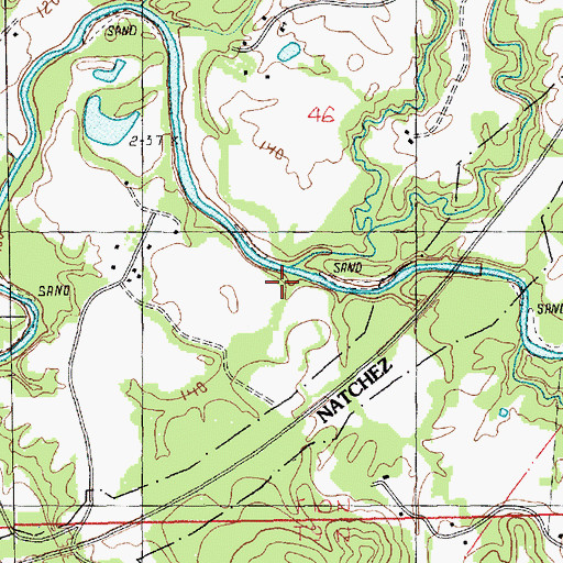 Topographic Map of Hickman Creek, MS