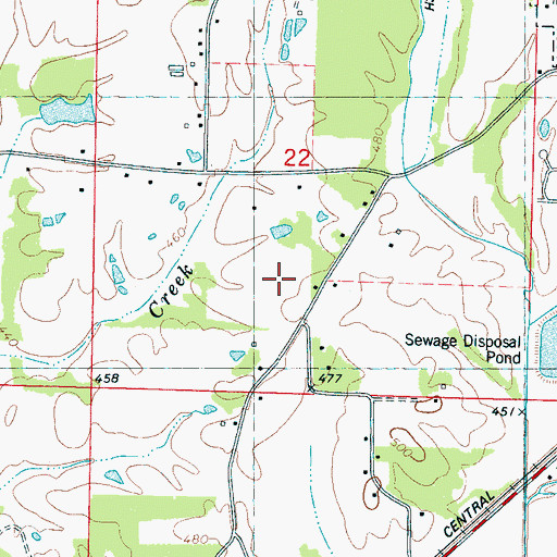 Topographic Map of Hickory Grove Church, MS