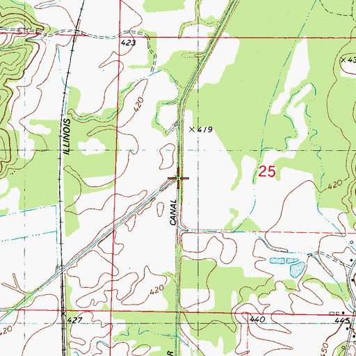 Topographic Map of Hinkle Creek, MS