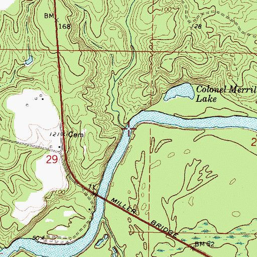 Topographic Map of Hogan Creek, MS