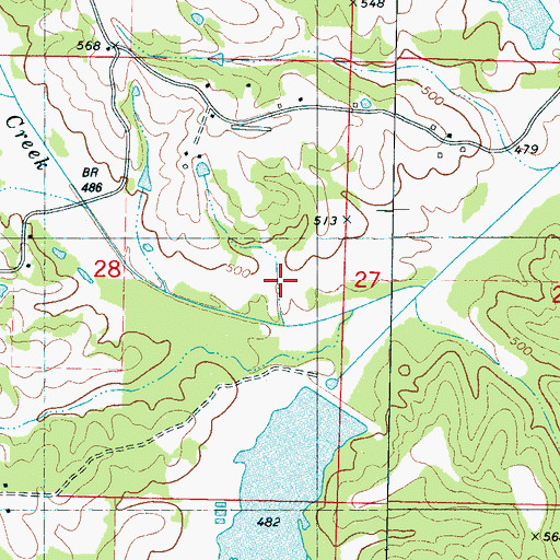 Topographic Map of Holliday Creek, MS