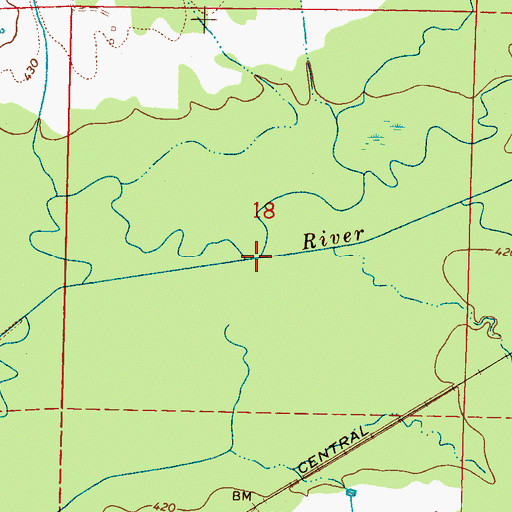 Topographic Map of Holly Branch, MS
