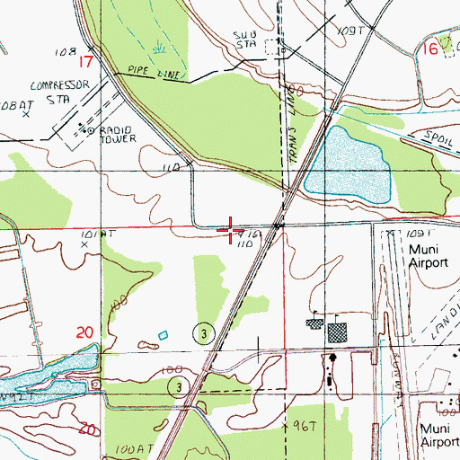 Topographic Map of Holly Green Church, MS