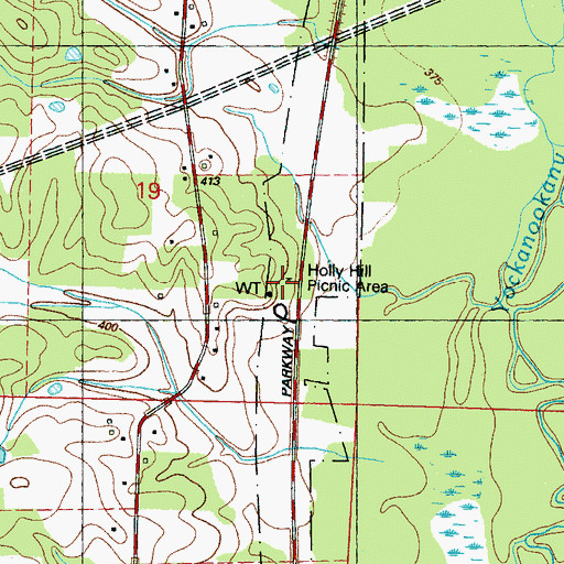 Topographic Map of Holly Hill Picnic Area, MS