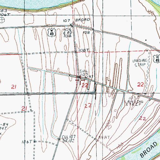 Topographic Map of Holy City Church, MS