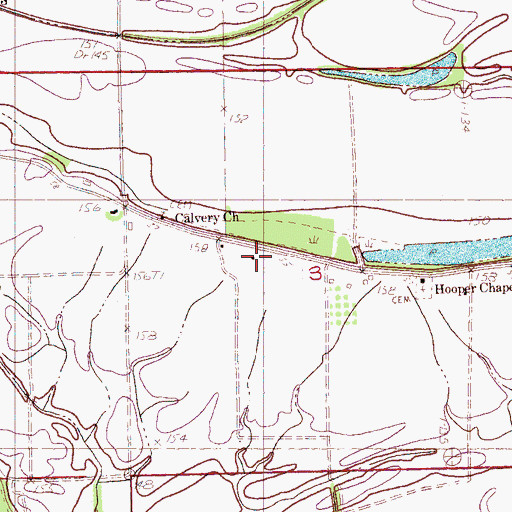 Topographic Map of Hooper Chapel, MS