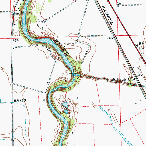 Topographic Map of Hopson Bayou, MS