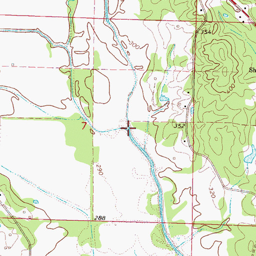 Topographic Map of Horsepen Creek, MS