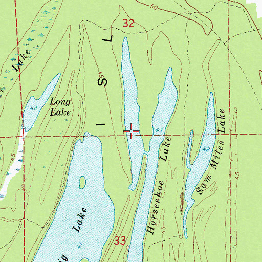 Topographic Map of Horseshoe Lake, MS