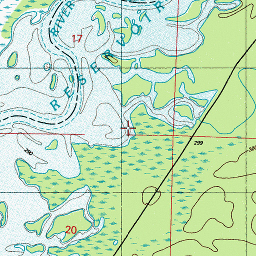 Topographic Map of Horseshoe Lake, MS