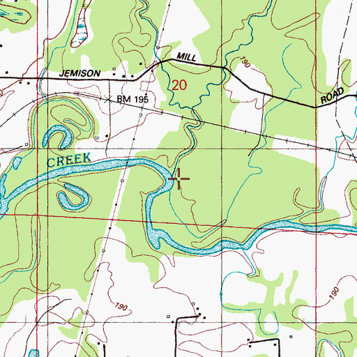 Topographic Map of Howard Creek, MS