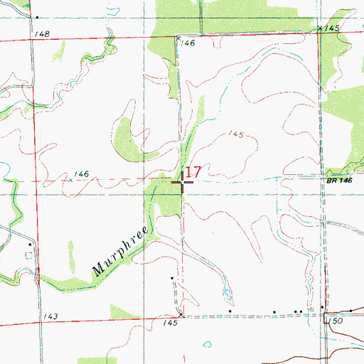 Topographic Map of Hubbard Creek, MS