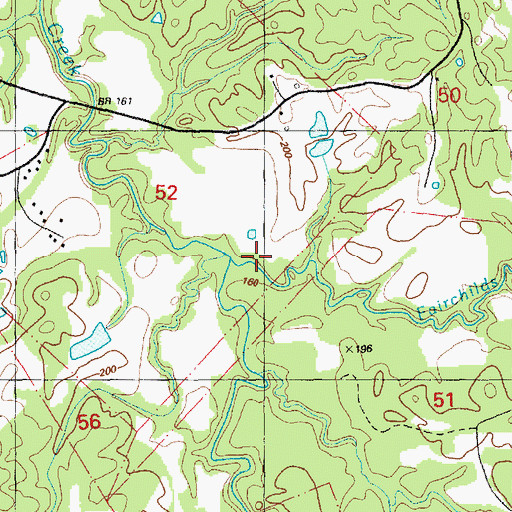 Topographic Map of Hughes Creek, MS