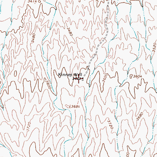 Topographic Map of Kinney Well, AZ
